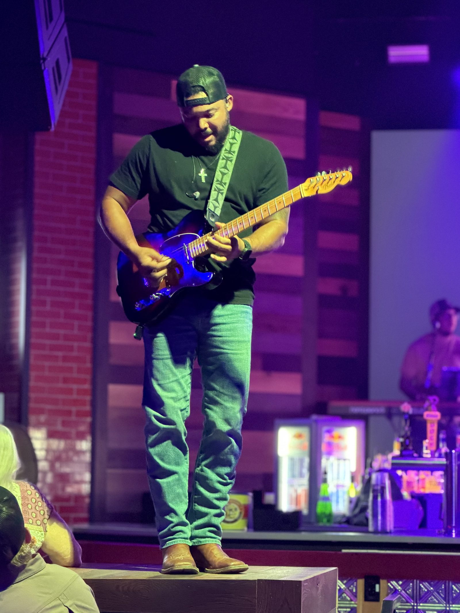Guitarist performing solo